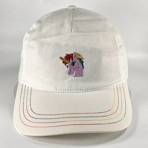 Rainbow Unicorn Strap Back Cap Hat Baseball White EmojiOne Womens Ladies